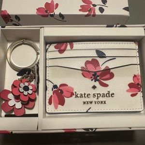 Kate Spade Floral Wallet Card Holder and Keychain